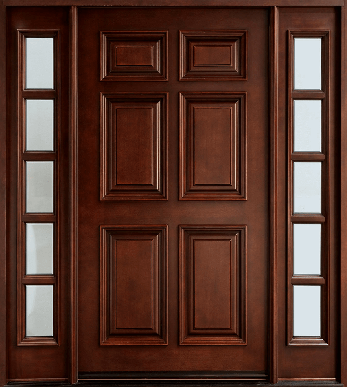 Fire-rated replicas of doors and frames