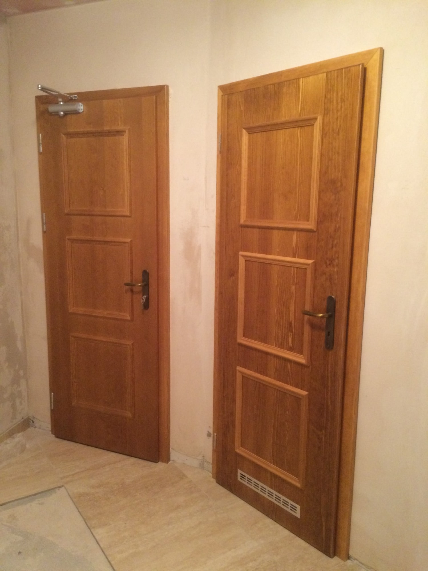 Bespoke fire doors in an apartment building